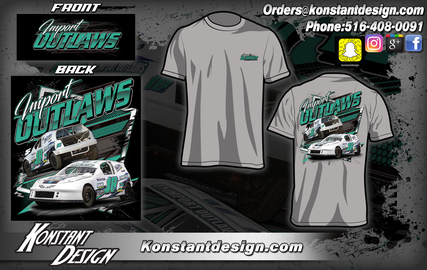 Import Outlaws SS T-Shirt - Grey