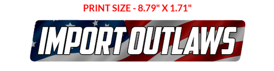 Import Outlaws USA Sticker